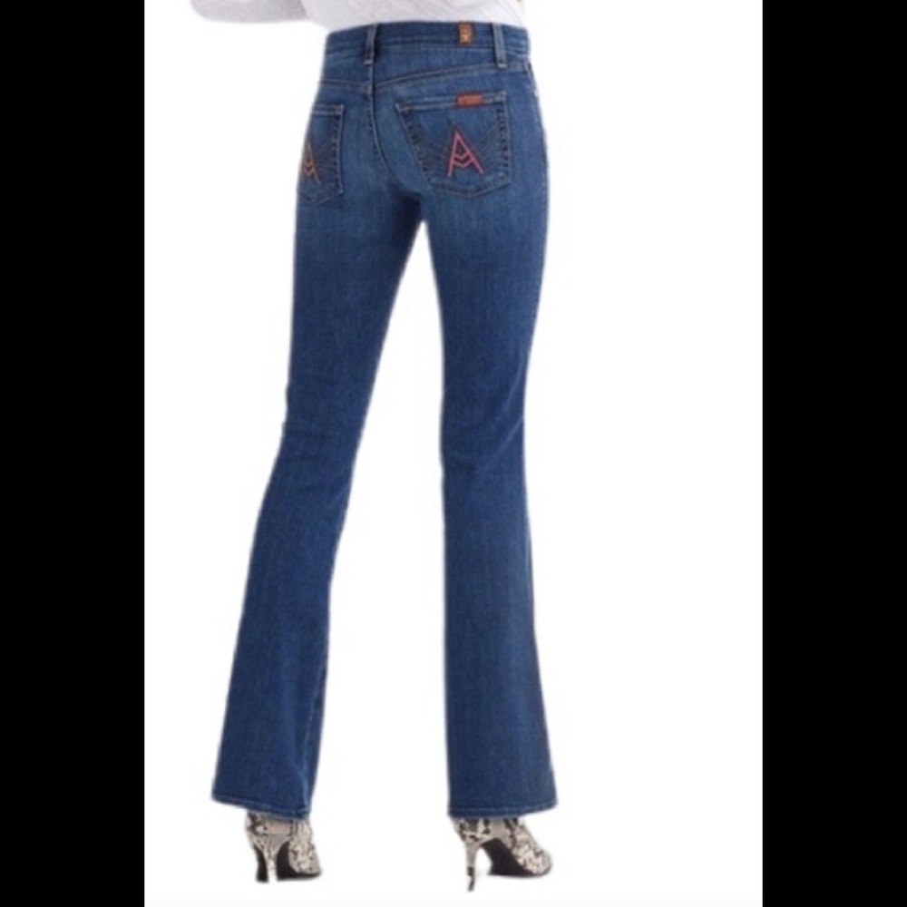 7 For All Mankind Pink A Pocket Jeans, Size 28
